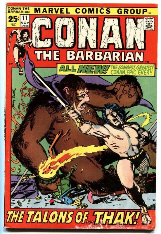 CONAN THE BARBARIAN #11 1971-MARVEL COMICS VG/FN.