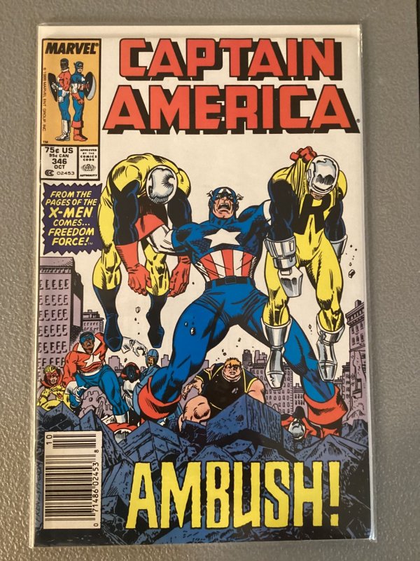 Captain America #346 Newsstand Edition (1988)