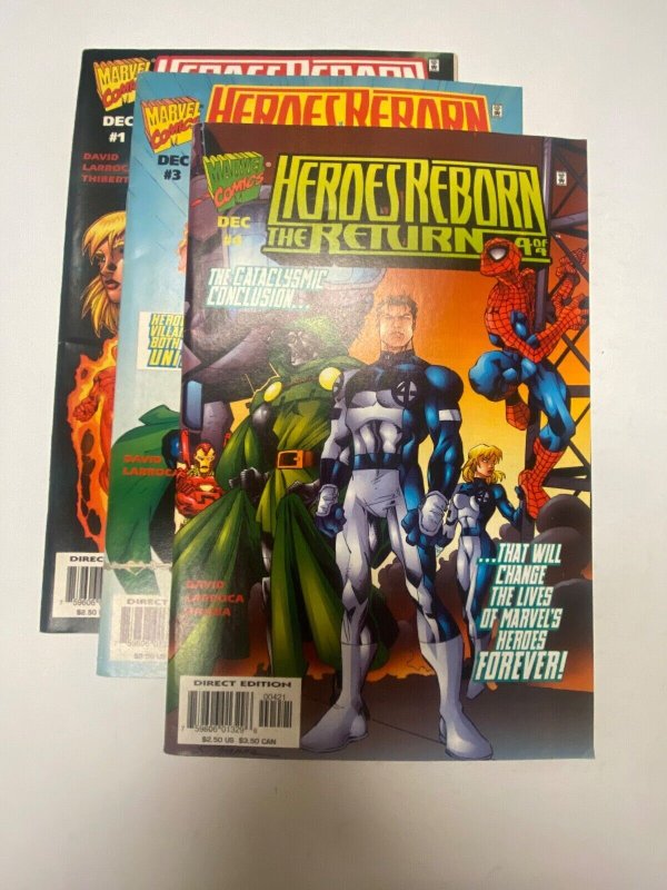 3 Heroes Reborn: The Return MARVEL comic books #1 3 4 24 KM11