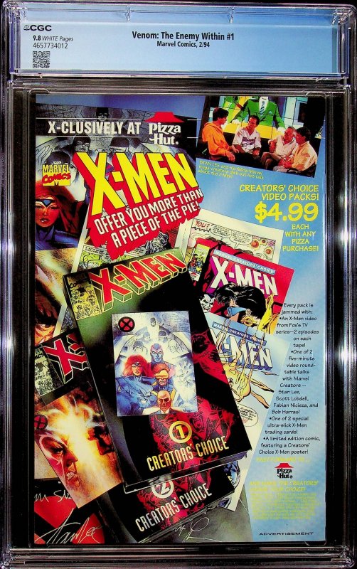 Venom: The Enemy Within #1 Direct Edition (1994) - CGC 9.8 - Cert#4657734012