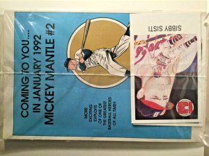 1991 MICKEY MANTLE COMIC 1ST ISSUE WITH BASEBALL POSTCARDS FACTORY WRAPPING