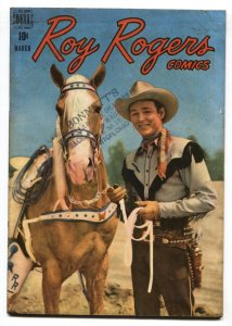 ROY ROGERS COMICS #15-1949-ROY/TRIGGER PHOTO COVER vg