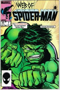 Web of Spider Man #7 (1985) - 9.0 VF/NM *Welcome To My Nightmare/Hulk*