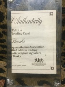 ERNIE BANKS ALLSTAR AUTOGRAPHS NABISCO CARD 1993 w/ COA