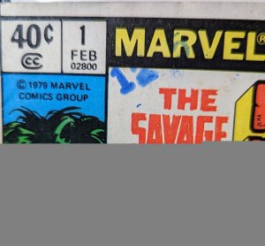 Savage She-Hulk #1 Newsstand Variant Marvel 1980-Combine Ship