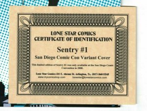 The Sentry #1 VF/NM San Diego Comic Con Variant Cover w/Certificate SDCC COA