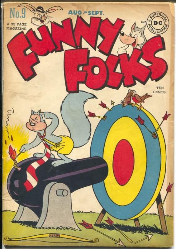 Funny Folks #9 1947-DC-Nutsy Squirrel-San Spade-Dashiell Hammett-VG+