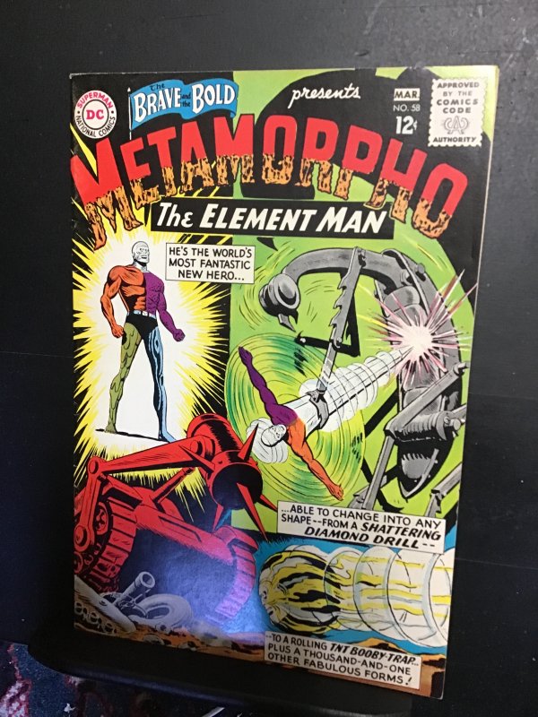 The Brave and the Bold #58  (1965) High-grade second Metamorpho! NM- Boca CERT!