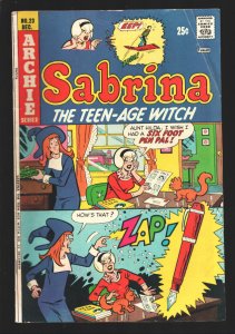 Sabrina The Teen-Age Witch #23 1974-Archie-Aunt Hilda-VG