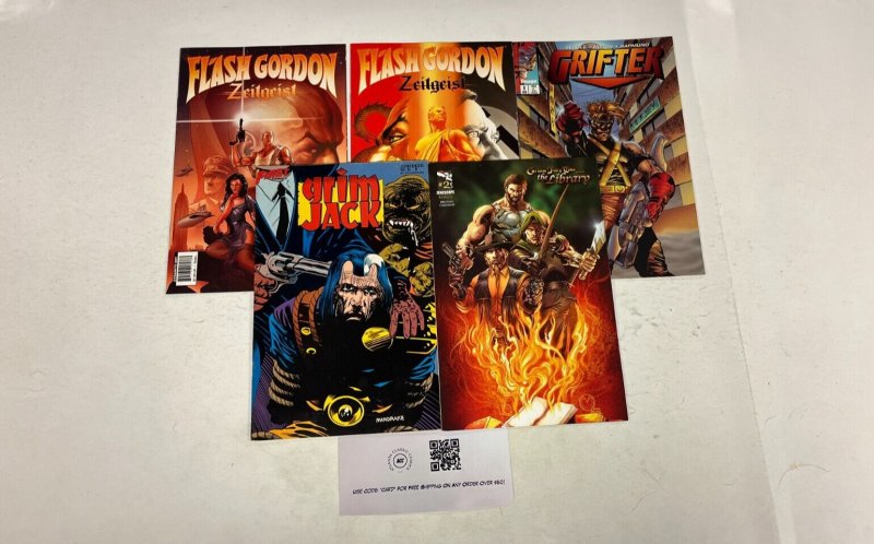 5 Comics Grimm Library 2 Grifter 6 Grim Jack 35 Flash Gordon 1 1 74 JW20