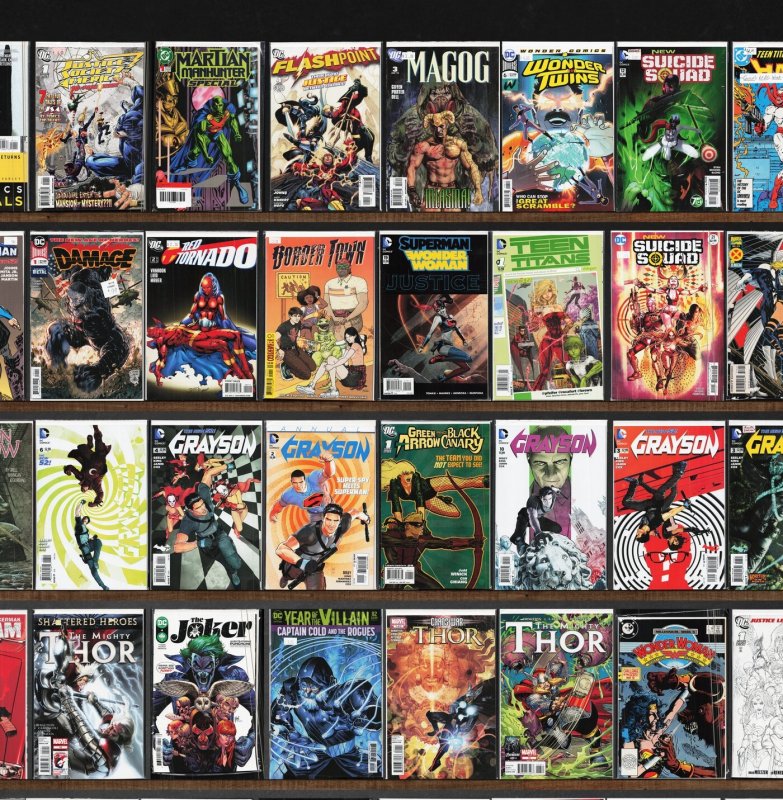 Huge Lot 150+ Comics with The Mighty Thor, Grayson, Green Arrow & More!