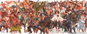 ALEX ROSS CONNECTING AVENGERS 60TH ANN VARIANT SET! 4-5, INC 1, UNCANNY 1