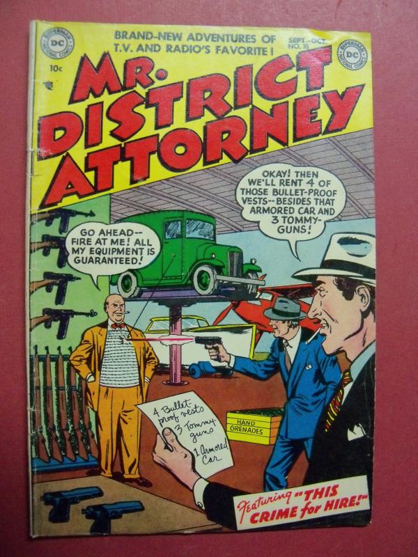 MR. DISTRICT ATTORNEY #35 DC COMICS 1953 (4.5 VERY GOOD+ OR BETTER