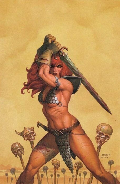 INVINCIBLE RED SONJA #5 JOSEPH MICHAEL LINSNER VIRGIN VARIANT NM.