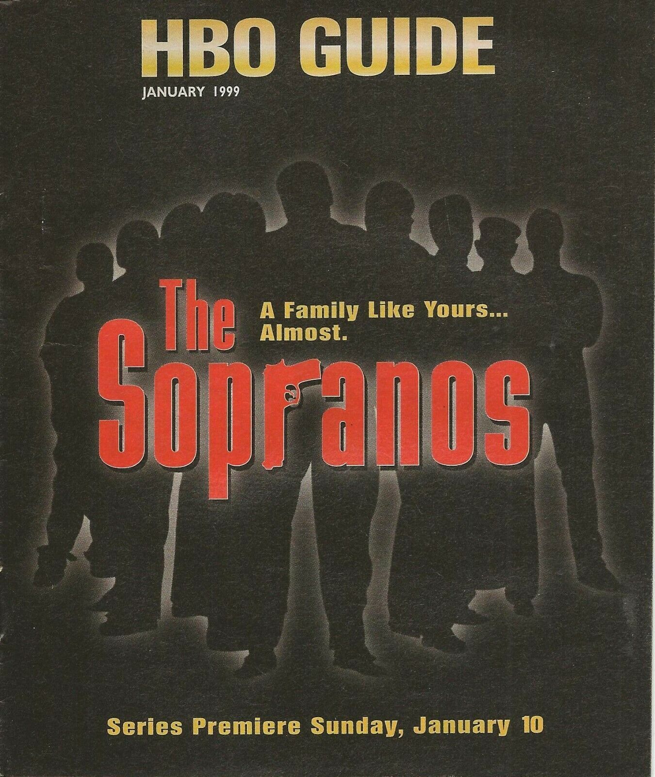 ORIGINAL Vintage Jan 1999 HBO Guide Magazine Sopranos Series Premiere