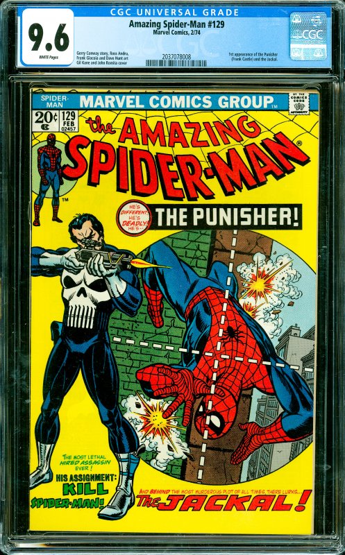 Amazing Spider-Man #129 CGC Graded 9.6 1st appearance of the Punisher (Frank ...