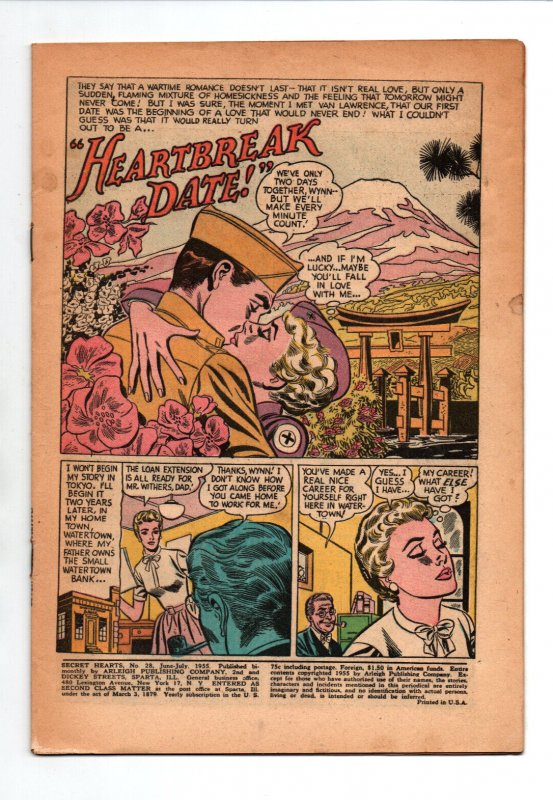 Secret Hearts #28 - John Romita - Romance - DC Comics - 1955 - FR