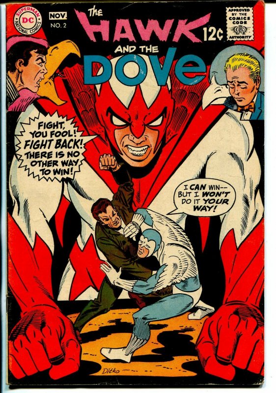 Hawk and The Dove #2 1968-DC-Steve Ditko art-VG/FN