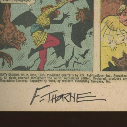 (1965) Mighty Samson #2: SILVER AGE! SIGNED BY FRANK THORNE! FILE COPY! (8.0)