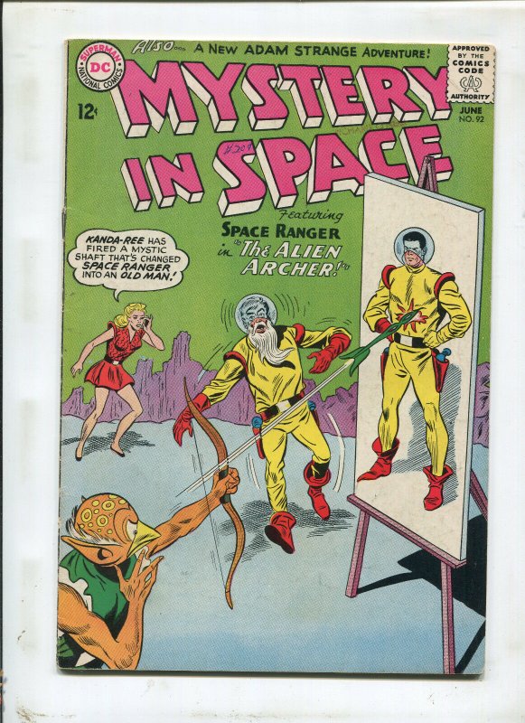 MYSTERY IN SPACE #92 (5.0) THE ALIEN ARCHER! 1964