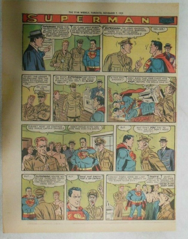 Superman Sunday Page 1045 by Wayne Boring from 11/8/1959 Tabloid Page Size