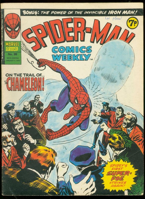 SPIDER-MAN COMICS WEEKLY #99 1975-BRITISH REPRINTS VG