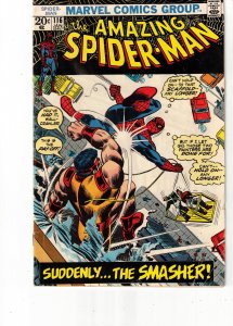 The Amazing Spider-Man #116 (1973) VG/FN Mid-Grade 1st The Smasher! Ton-o-Spidey