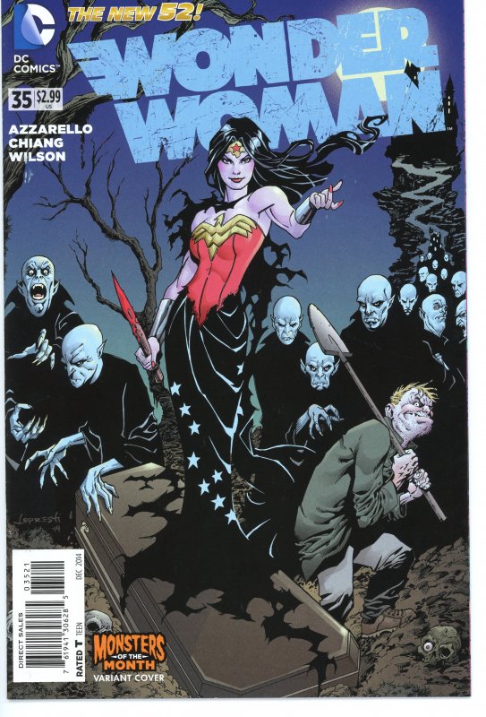 Wonder Woman 35  Monster Variant Cover  9.0 (our highest grade)