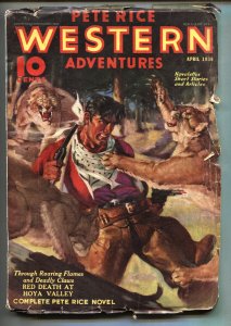 Pete Rice April 1936- Street and Smith pulp- R.G. Harris-Western