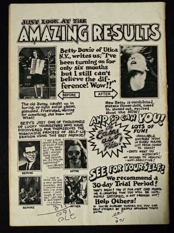 Zap Comix  #1 3rd Printing ~  R. Crumb ~ 1969 Apex Novelties (5.5) WH