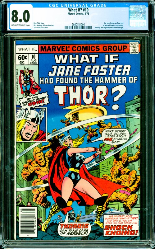 What If? #10 CGC Graded 8.0 1st Jane Foster as Thor (out of Marvel Comics con...