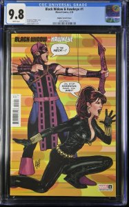 Black Widow & Hawkeye #1 CGC 9.8 Adam Hughes Variant Cover Marvel 2024 Graded