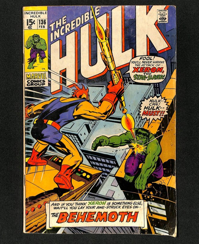 Incredible Hulk (1962) #136 1st Xeron and Klaatu!