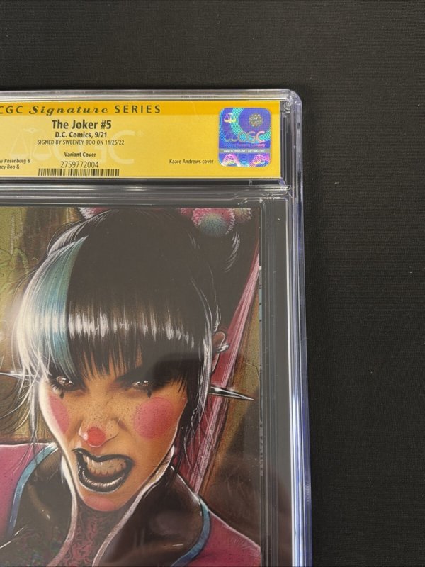 Joker #5 CGC 9.8 Gold Signed Sweeney Boo