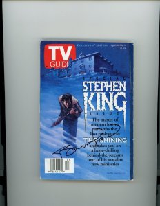TV Guide - Stephen King Collectible Edition. Signed By Bernie Wrightson 1997 