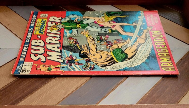 Sub-Mariner #51 VG+ (Marvel 1972) Featuring Namora, Byrrah & The Badoon