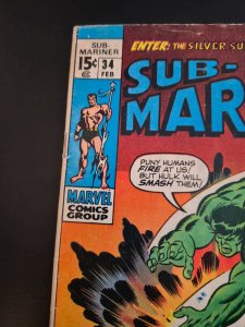 Sub-Mariner #34 (1971) 1st start Defenders? NICE!