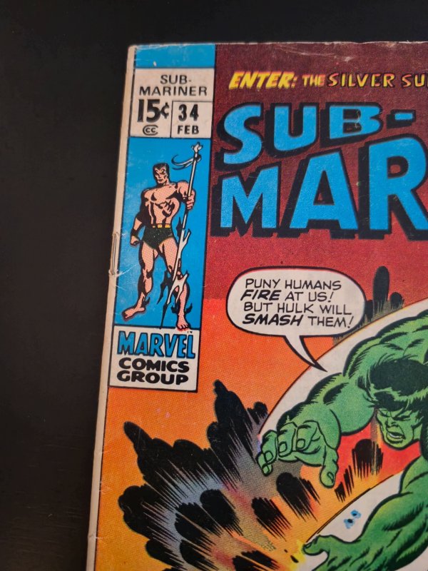Sub-Mariner #34 (1971) 1st start Defenders? NICE!