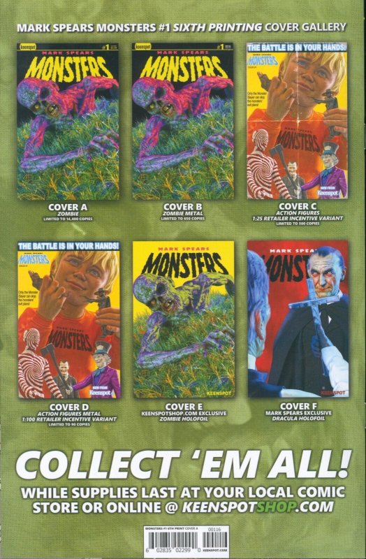 Mark Spears Monsters #1 6th Print Cover A Mark Spears Zombie