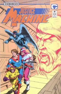JUSTICE MACHINE #28, NM-, Elementals, Comico, 1987 1989 more in store