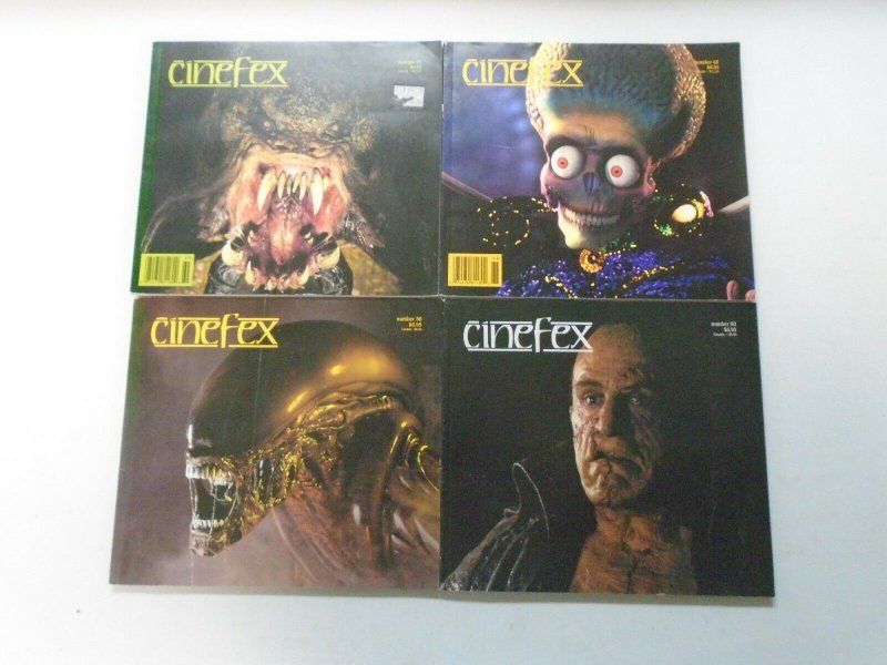 Cinefex Monsters lot 4 different issues avg 6.0 FN (1989-97)