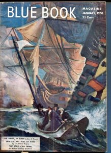 PULP:  BLUE BOOK PULP-JAN 1950-VG/FN-WOODWARD COVER-NELSON BOND-JOEL REEVE-LE...