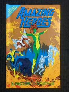 1985 AMAZING HEROES Comic Magazine #83 FN 6.0 X-Factor / X-Men
