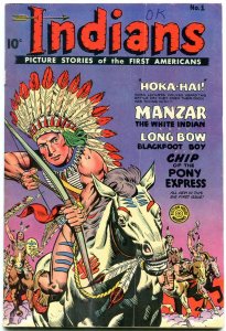 INDIANS  #1-1950-MANZAR-LONG BOW-Golden Age Fiction House VG+