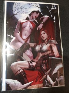 VAMPIRELLA RED SONJA #1 INHYUK LEE VIRGIN VARIANT. ONLY 400 PRODUCED!!!!