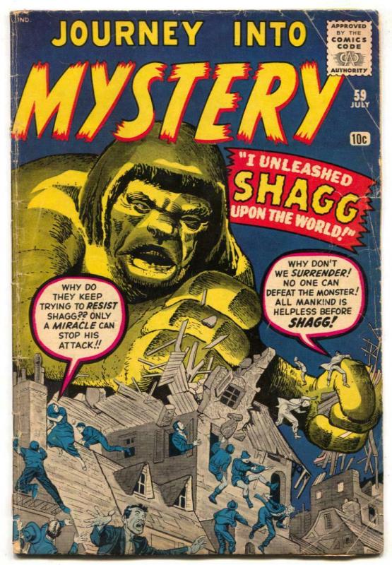 Journey Into Mystery #59 1960-KIRBY & DITKO-Pre hero marvel