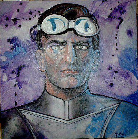 GREY LENSMAN PAINTING Marc Svenson  SA Green Lantern