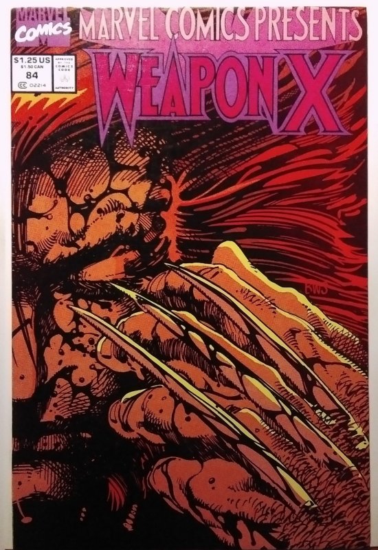 Marvel Comics Presents #84 Newsstand (1991) Weapon X Wolverine