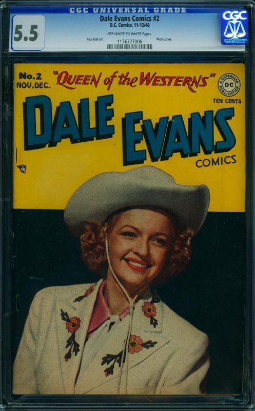 Dale Evans Comics #2 (1948) CGC 5.5 FN-