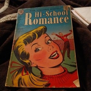 Hi-School Romance #37 Harvey comic 1955-cheerleader cvr Bob Powell good girl art